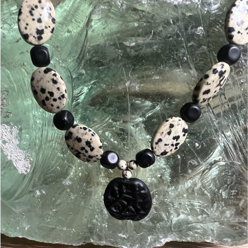 Dalmation Jasper Necklace & Earrings